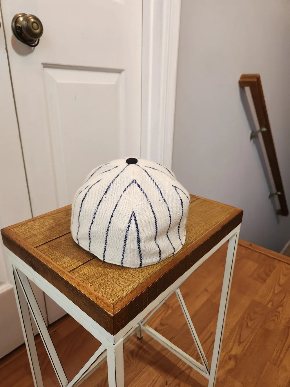 American Needle Pinstripe New York Yankees Cap - Navy & White